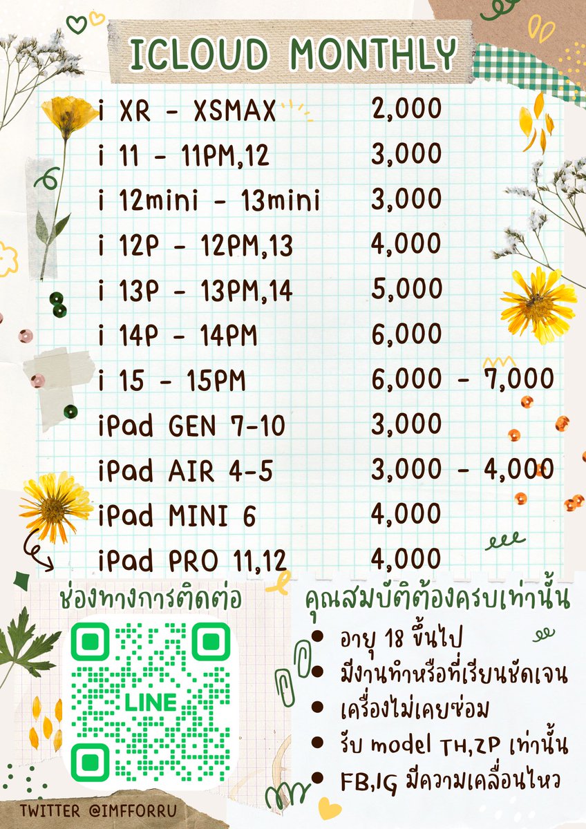 Imfforuu's tweet photo. จำนำไอคราวรายเดือน ผ่อนสูงสุด 4 เดือน/ดอกลอย ตัดต้นลดดอกได้

https://t.co/12ACdZyIPK

🌷iXR-i15PM 
🌷Gen7 - Pro12
🌷2000-8000
🌷เฟสมีตัวตน

#จำนำไอคราว #กู้เงินนักศึกษา #กู้เงินรายเดือน #ปล่อยกู้ #กู้เงินรายวัน  #น้ําตาลฟิล์ม #ก้าวไกล #มนต์รักลูกทุ่ง2567EP1 #ศรีสุวรรณ #กู้เงิน https://t.co/LXUmssoJe0