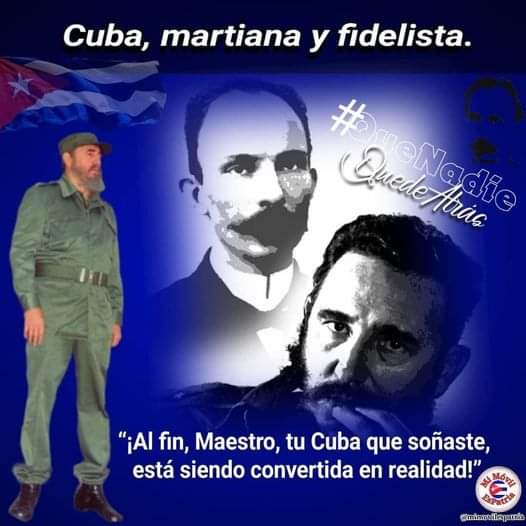 Los cubanos recordaremos en esta Jornada Martiana a Nuestro Apóstol en el #171aniversario de su Natalicio, porque hoy más que nunca como nuestro #FidelPorSiempre traemos en el corazón las doctrinas del Maestro. #MartiVive #ConElMismoFuego #EstaEsLaRevolución