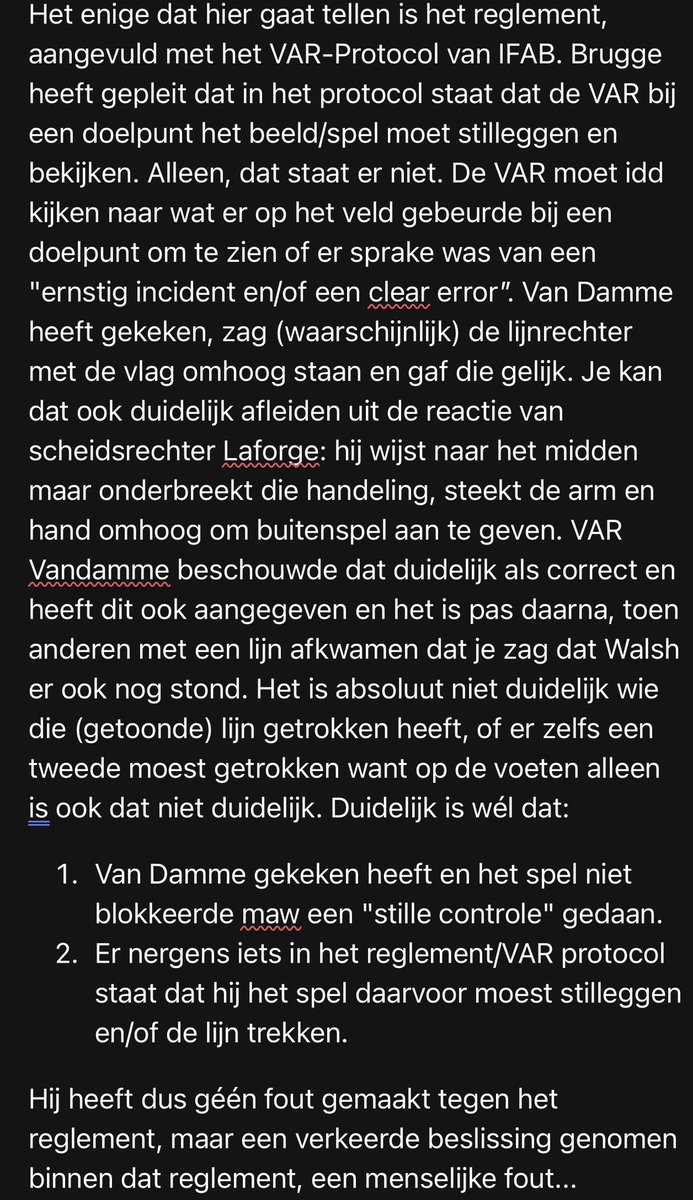Wes_vdv's tweet photo. @samkerkhofs @stef_wynants @driesteuwen @TerrilTalks @KrcGenkLadies Aangezien de ruimte op X beperkt is en iemand anders die erg thuis is in alle reglementen en protocollen het reeds uitgelde post ik deze hier even. Credits dus naar de schrijver van deze analyse, maar zo zie ik het dus ook. https://t.co/l1b7DXpJxe