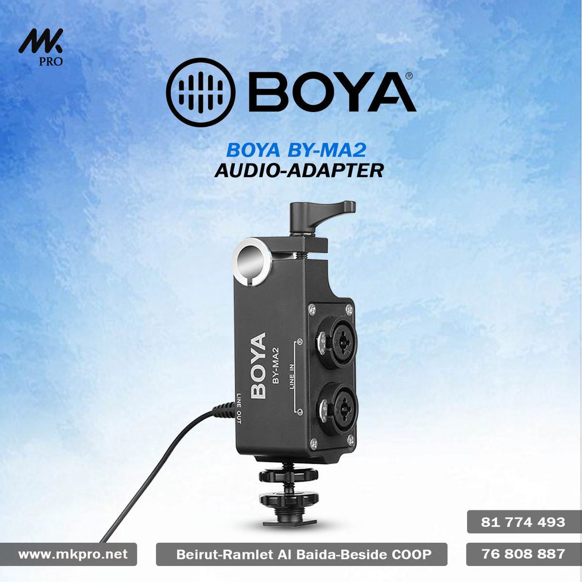 MKPequipment's tweet image. 🎙️🔌 Boost your audio game with BOYA Microphone and Audio Adapter! 🎧🎤

Let's connect! 👇Order Now👇

📞 81774493 / 76 808 887
📍 Ramlet Al Bayda - Thomas Edison - Beside Coop 

#BOYAMicrophone #AudioAdapter #ClearSoundExperience #UpgradeYourAudio #ProfessionalQuality