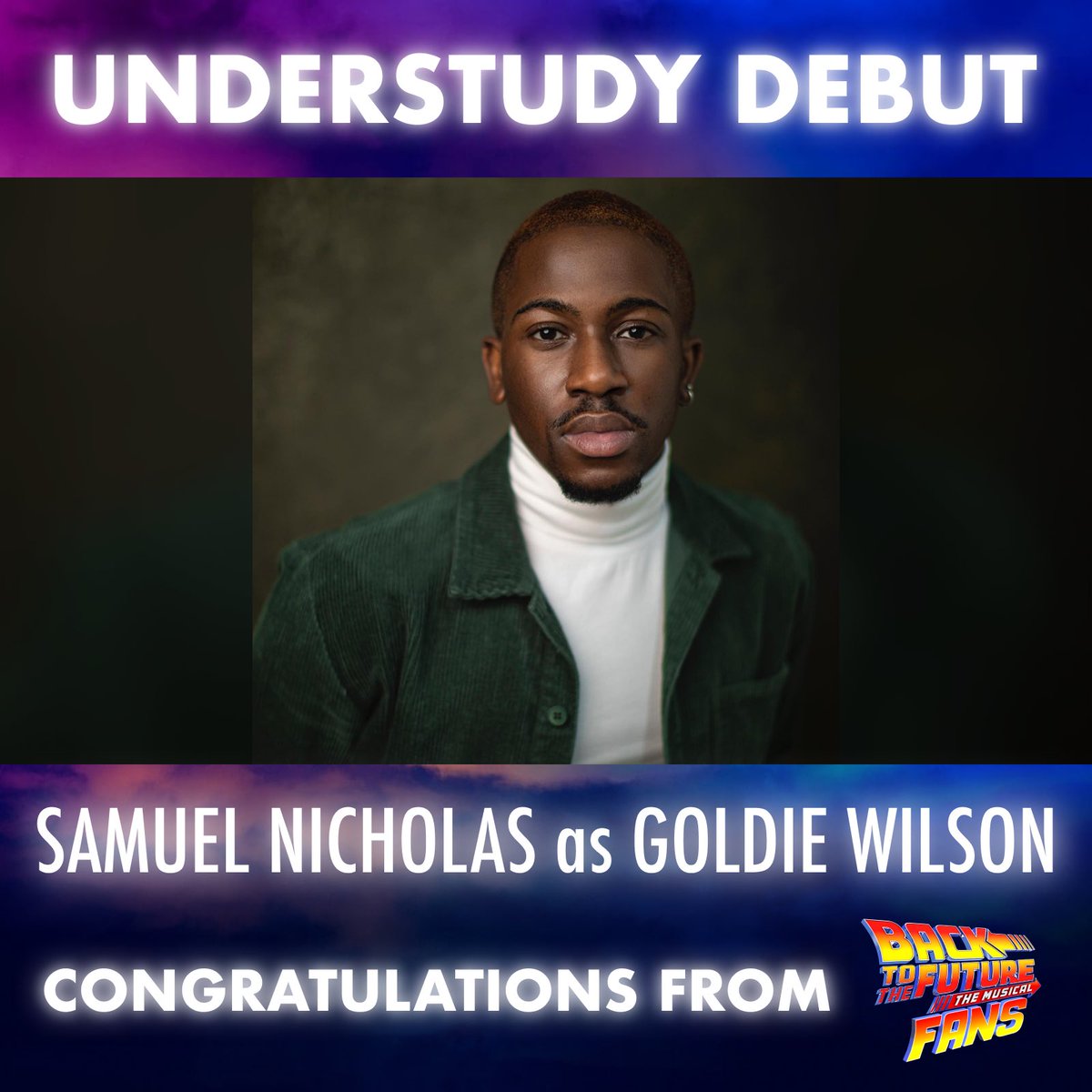 That’s right, he’s gonna be Mayor! 🧹

We’ve already had a sneak peak of him as one of The Starlighters but <a href="/Samuelnich_/">S∆MUEL</a> will be cleaning up this town when he makes his full <a href="/BTTFmusical/">Back to the Future</a> debut as Goldie Wilson/Marvin Berry today! 

Huge congratulations and break a leg Samuel! 🎉