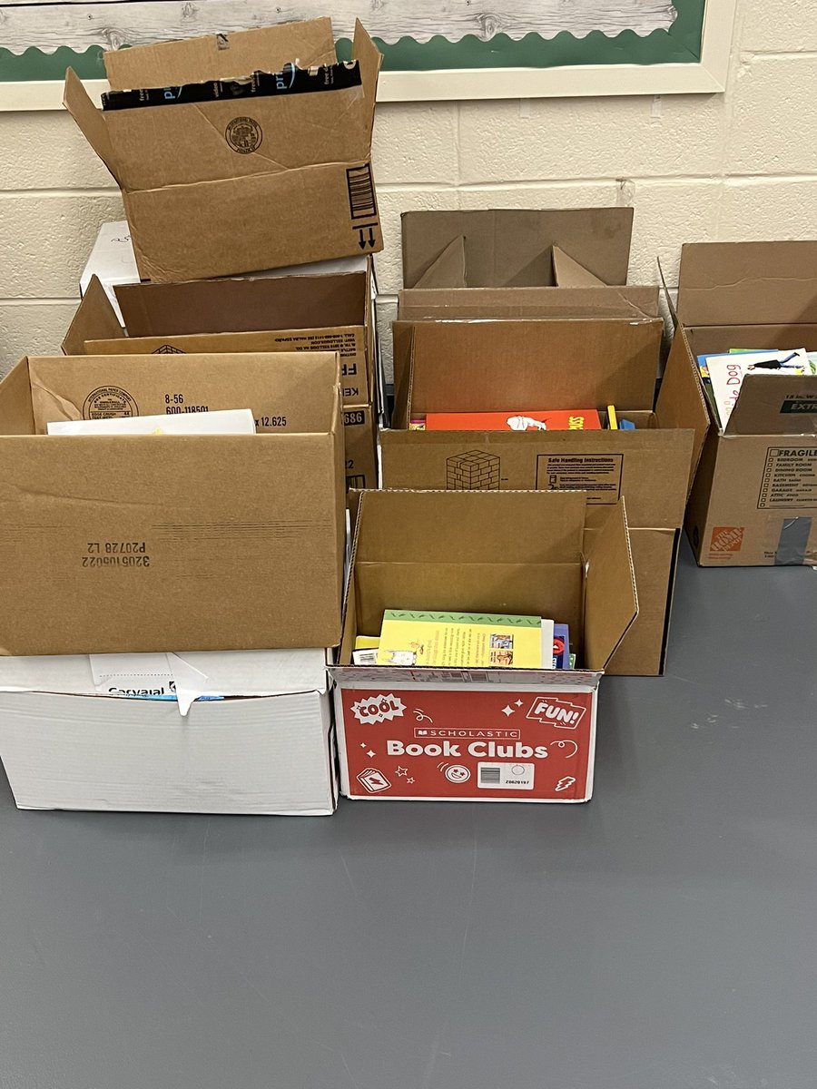 I am overwhelmed by the generosity of the #elwood community. These boxes are FULL of wonderful books being donated to those in need. One of the biggest predictors of future success is having books and being read to! #literacyrocks @the_bookfairies