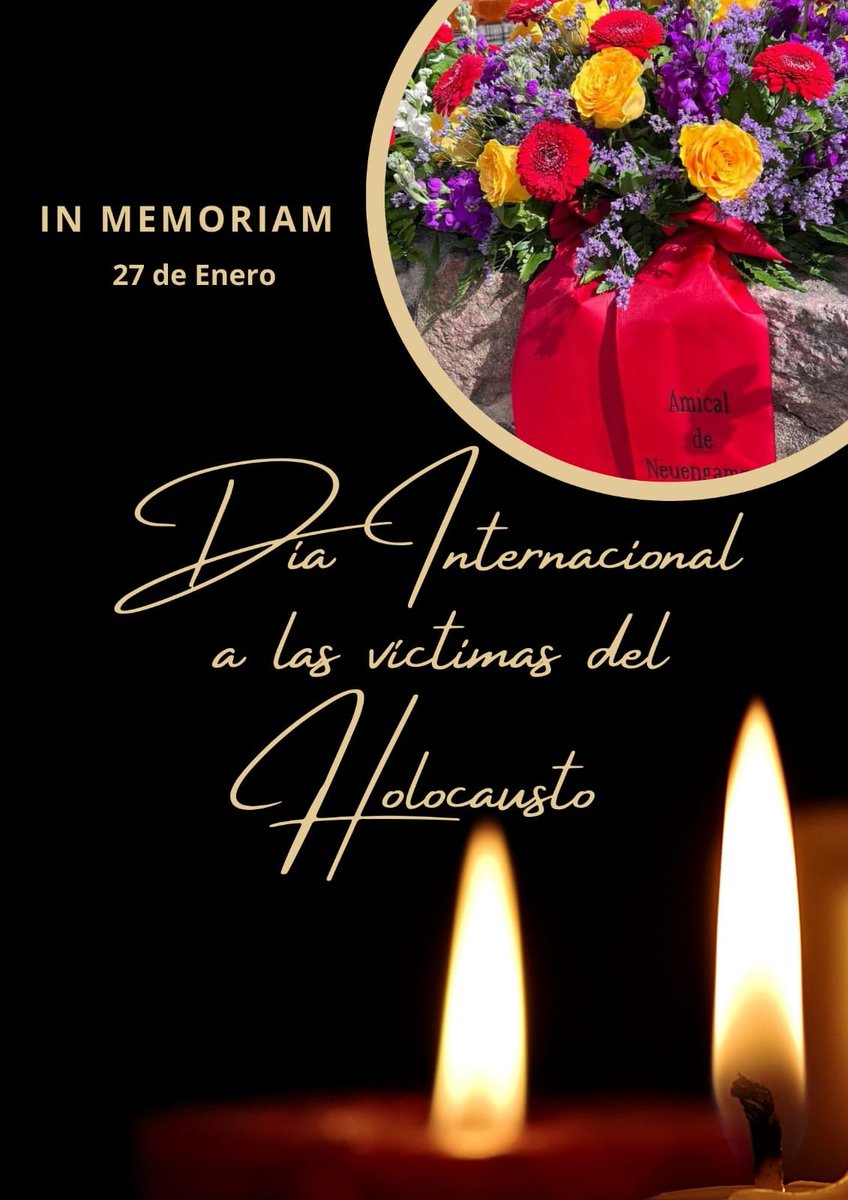 Amical de Neuengamme y Grupo de investigación de Amical de #Neuengamme, se unen para recordar a todas las víctimas del #Holocausto. #HolocaustMemorialDay Honor y Gloria a todos ❤️💛💜