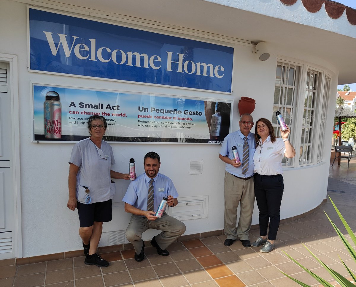 Get your #water #bottle at reception #SunsetViewClub and help <a href="/wearewater/">We Are Water Foundation</a> with their amazing developments in #India and #Tanzania #GoGreen <a href="/Josecarneiroo/">Jose Carneiro</a> <a href="/Laura_RCTF/">Laura_RC</a> <a href="/juanmaintenance/">Juan</a> <a href="/Lidia_EH/">Lidia_HT</a> <a href="/Hamidreception/">Hamid</a> <a href="/JoannaTrzcinsk2/">Joanna Trzcinska</a> <a href="/MariaMariaxuxu/">Lucia Luis</a>