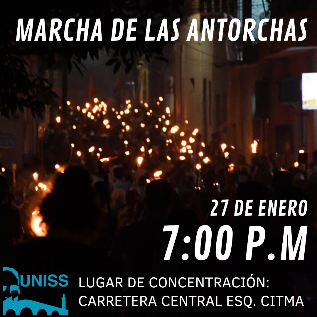 Buenos días. Este sábado 27 de Enero #ConElMismoFuego de la Marcha de las Antorchas. 
#MartíVive en #SanctiSpíritusEnMarcha