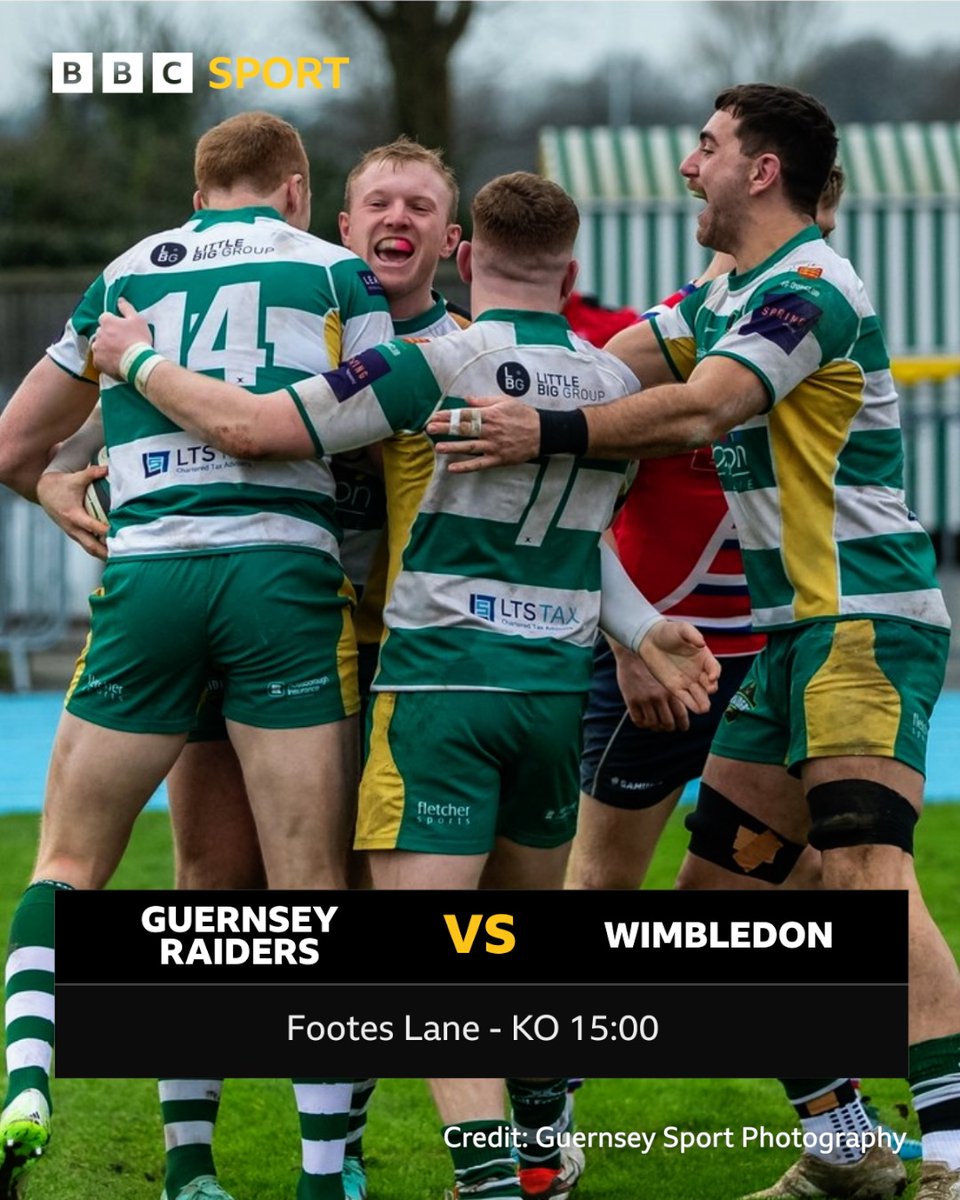 🏴‍☠️️ An 11th vs 12th showdown at Footes Lane this afternoon... hold on tight! @guernseyraiders | @WimbledonRFC | @Nat2RugbyEast