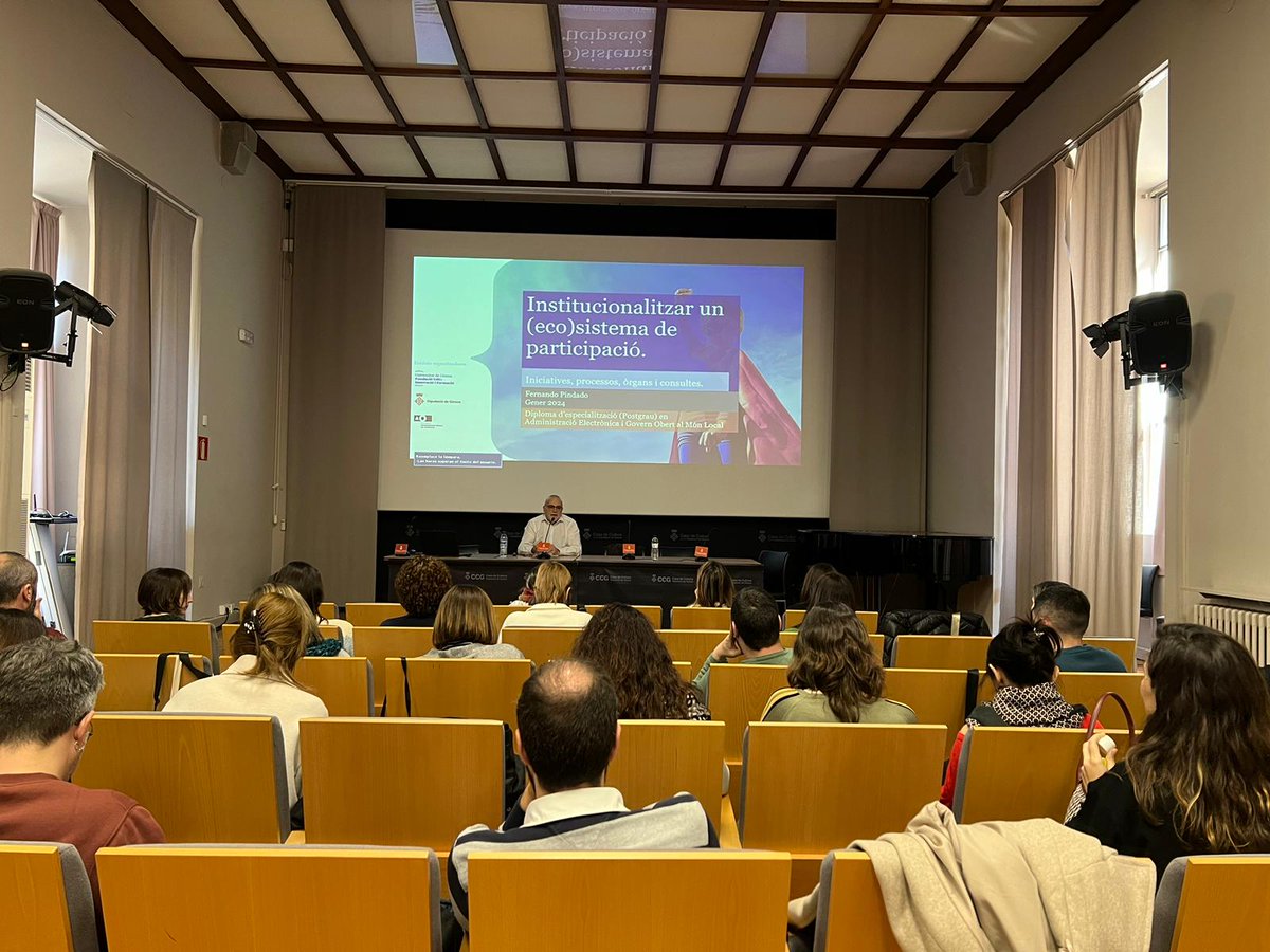 Postgrau Adm-e i Govern Obert - UdG (@eadmgovernobert) on Twitter photo Tanquem matí en presencial, en q hem compartit experiències, coneixements, bones pràctiques xò sobretot somriures, confidències i molta germanor 🤗 amb <a href="/tatipindado/">Fernando Pindado</a> q ens parlarà sobre com institucionalitzar un #SistemaParticipació: iniciatives, processos, òrgans i consultes
💪 Tanquem matí en presencial, en q hem compartit experiències, coneixements, bones pràctiques xò sobretot somriures, confidències i molta germanor 🤗 amb <a href="/tatipindado/">Fernando Pindado</a> q ens parlarà sobre com institucionalitzar un #SistemaParticipació: iniciatives, processos, òrgans i consultes
💪