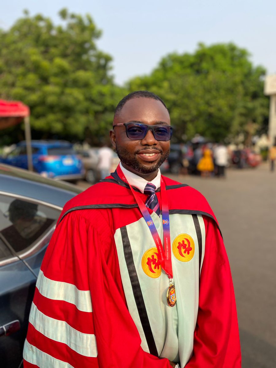 sayhi2dadaboat's tweet photo. Thrilled to don the cap and gown – officially a PhD graduate @UCCGH_Official! 🎓✨ #PhDone #NewBeginnings #PhD #phdlife https://t.co/FrWF8wB3ON