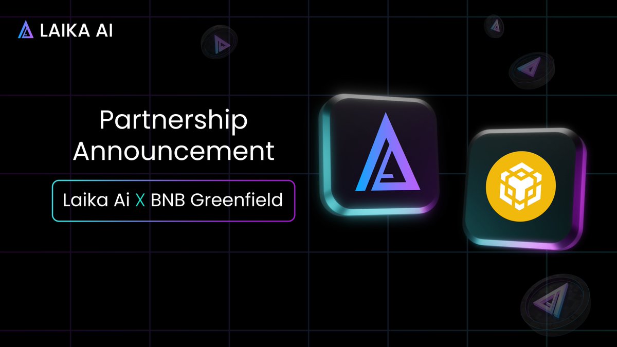 Laika_ai's tweet image. 🎉 We&apos;re thrilled to announce a groundbreaking partnership between Laika AI and BNB Greenfield! 🌍💡 #BlockchainRevolution #DataOwnership @BNBCHAIN 

🚀 What&apos;s BNB Greenfield? 
BNB Greenfield is a trailblazer in decentralized storage and blockchain solutions. By leveraging…