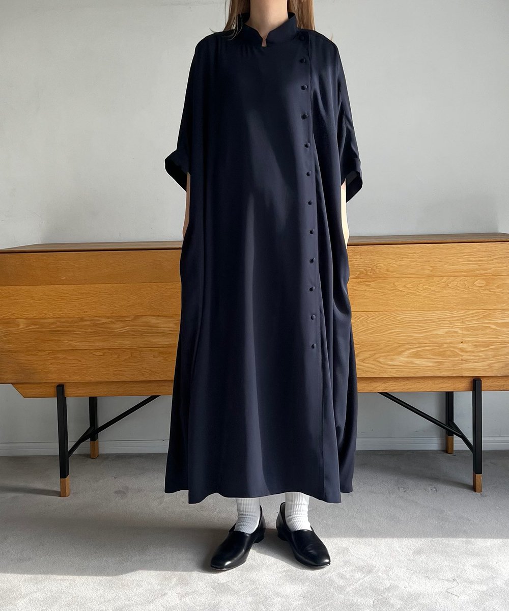foufou ジョーゼットラップワンピース georgette wrap onepiece （ジョーゼットラップワンピース） 身体の
