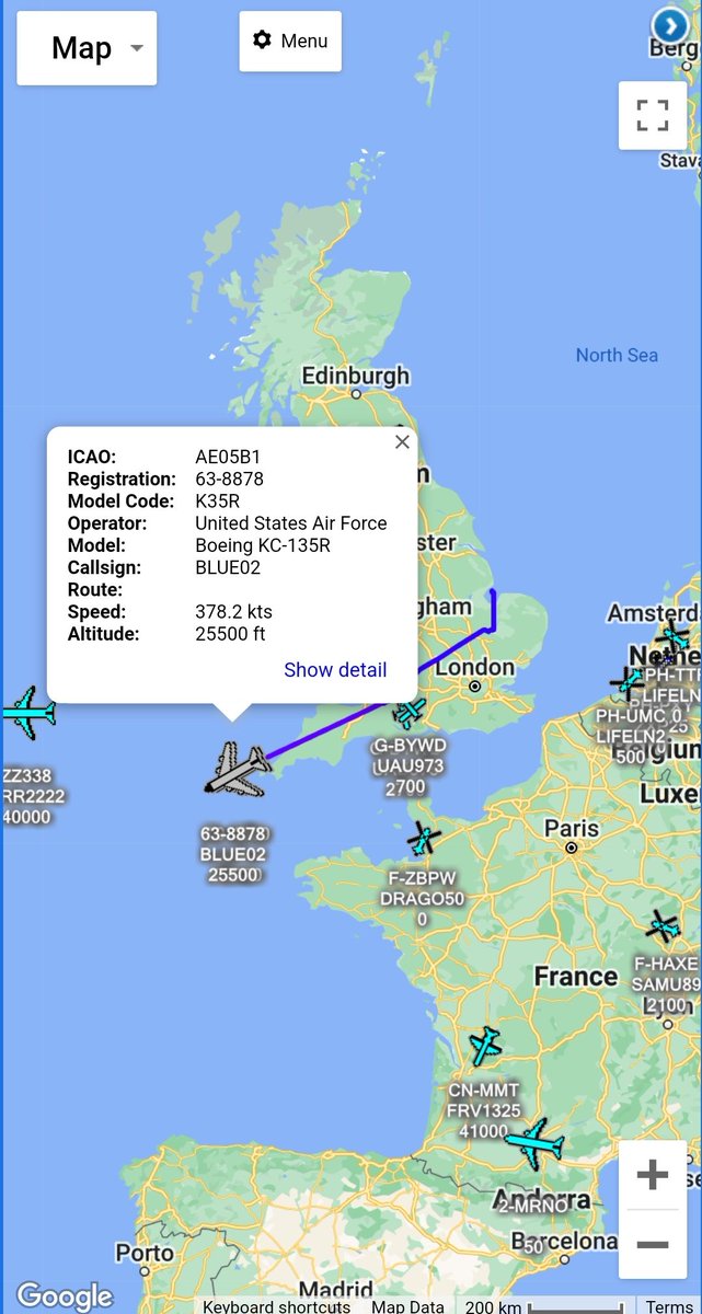 scan_sky's tweet photo. #BLUE Flight Towing 3 x F-15s To CONUS 🇺🇸 For Depot Level Maintenance.
#BLUE01 - KC-135R - 59-1500
#BLUE02 - KC-135R - 63-8878 https://t.co/ll5fwSko1J