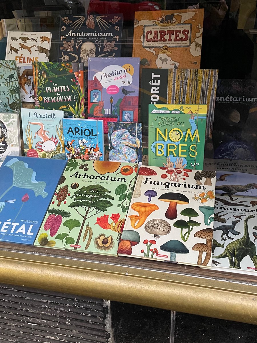 Pride of place in a bookstore window near the Jardin des Plantes in Paris for #Fungarium and #Arboretum @EsterGaya1
