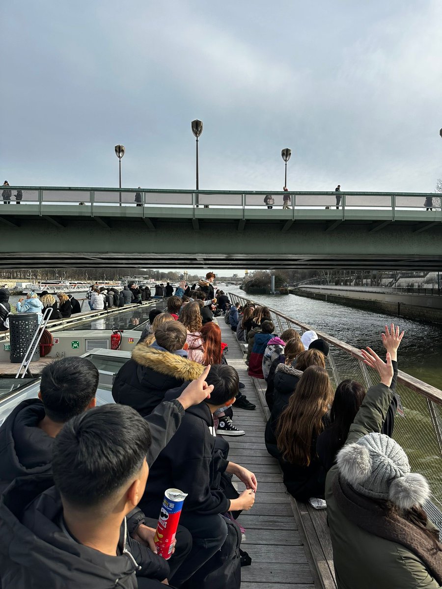 Paris Trip Update- we are now enjoying our lunch on our Boat tour of the River Seine.