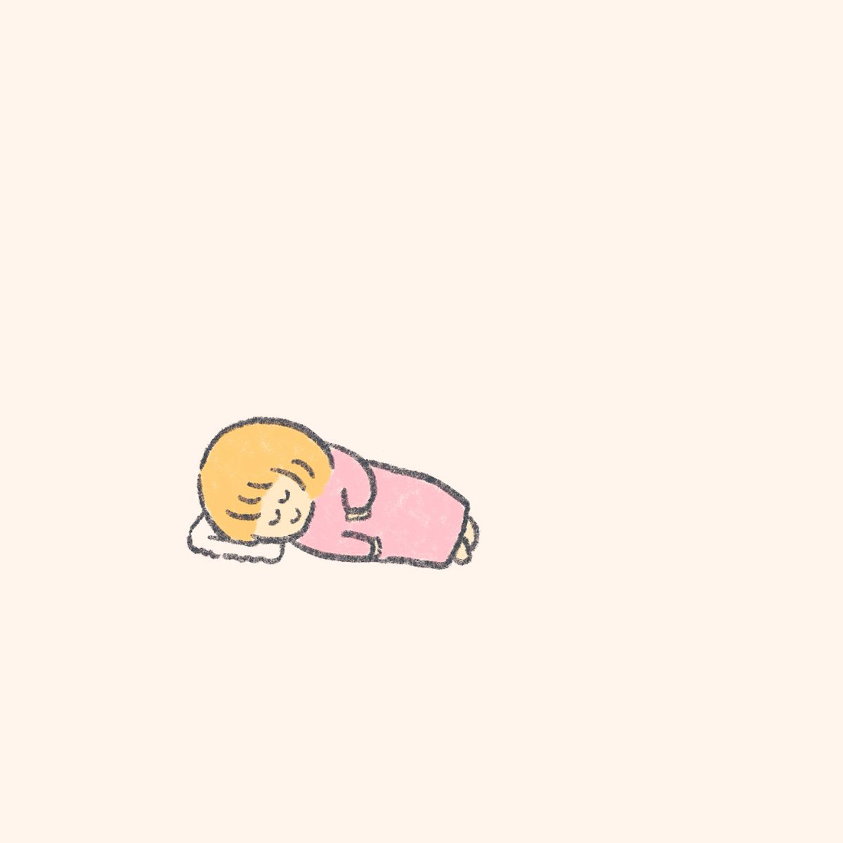 「ずーっとねてたら オニさんが来たぞ!!」|もくもくちゃん🐰POPUP開催中のイラスト