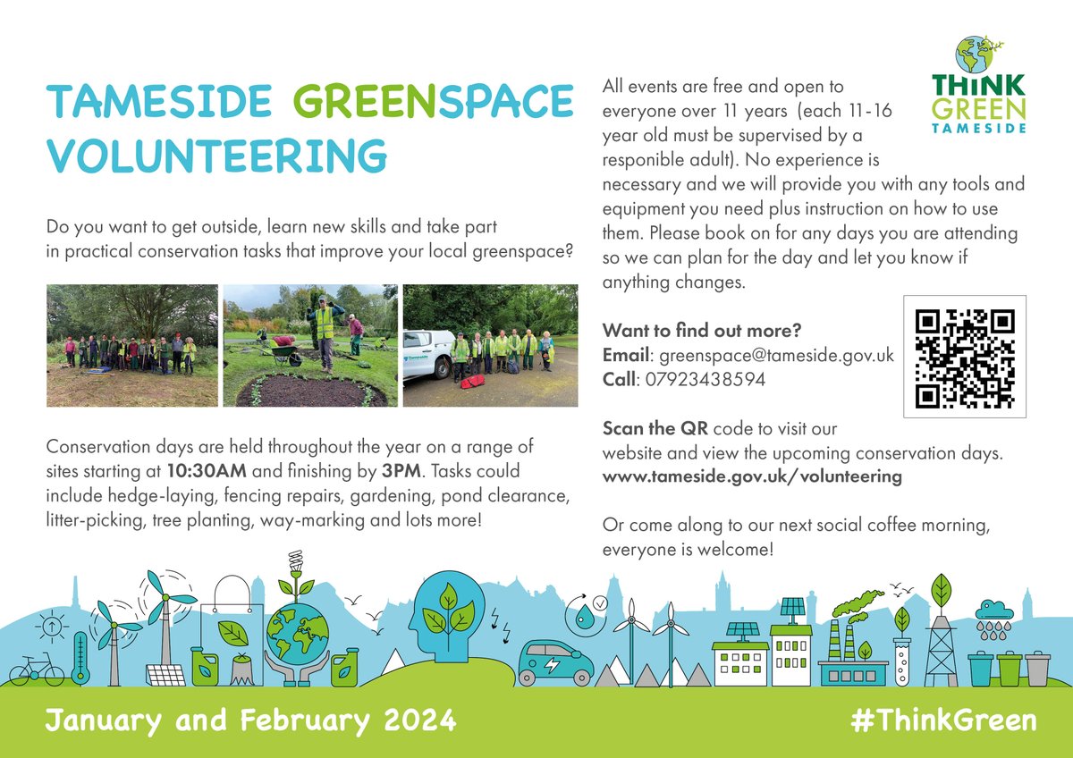 Tameside Council (@tamesidecouncil) on Twitter photo Do you fancy getting stuck in with some Greenspace Volunteering?🌱
No experience is necessary & we'll provide you with any tools & equipment you need, plus instructions.
Booking is essential:
📧greenspace@tameside.gov.uk
☎️07923438594
More info👇
tameside.gov.uk/volunteering Do you fancy getting stuck in with some Greenspace Volunteering?🌱
No experience is necessary & we'll provide you with any tools & equipment you need, plus instructions.
Booking is essential:
📧greenspace@tameside.gov.uk
☎️07923438594
More info👇
tameside.gov.uk/volunteering
