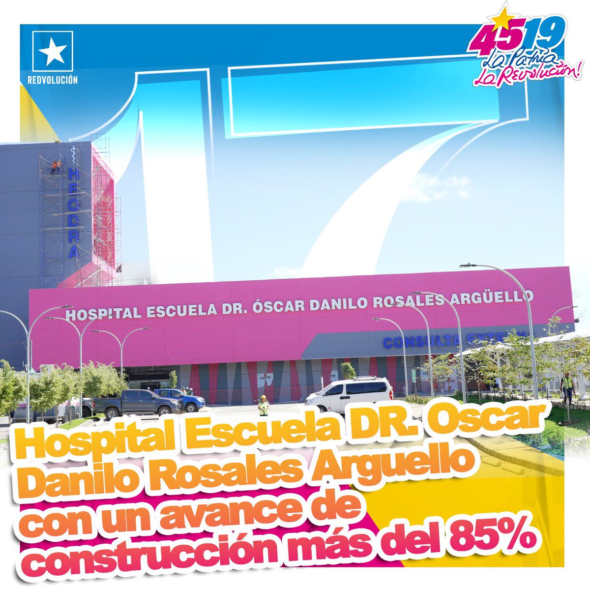 ✨Seguimos construyendo con amor hacía nuevas victorias, gracias a nuestro buen gobierno. ❤️🖤 Actualmente se realiza la construcción del nuevo Hospital Escuela Oscar Danilo Rosales Argüello, en León, que permitirá atender a más de 424,944 habitantes #4519LaPatriaLaRevolución