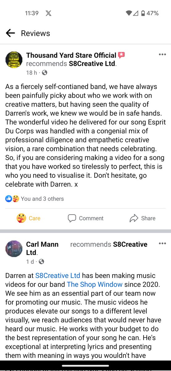 Stokesy88's tweet photo. Blown away by these reviews from @TheShopWindow1 @wearetys
& @Horsemeatuk so incredibly kind โ๐ป... #musicvideocreation musicvideediting #creativevideoediting #videoeditor https://t.co/XHTz0A8iOz