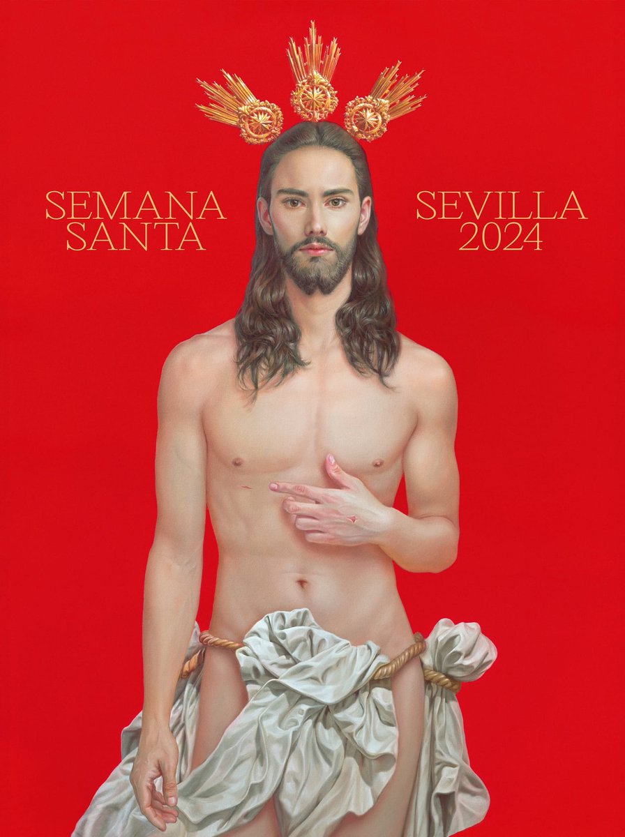 IgualdadLGBT's tweet photo. Este es el cartel oficial de la Semana Santa de Sevilla https://t.co/b5pRTRbXW5