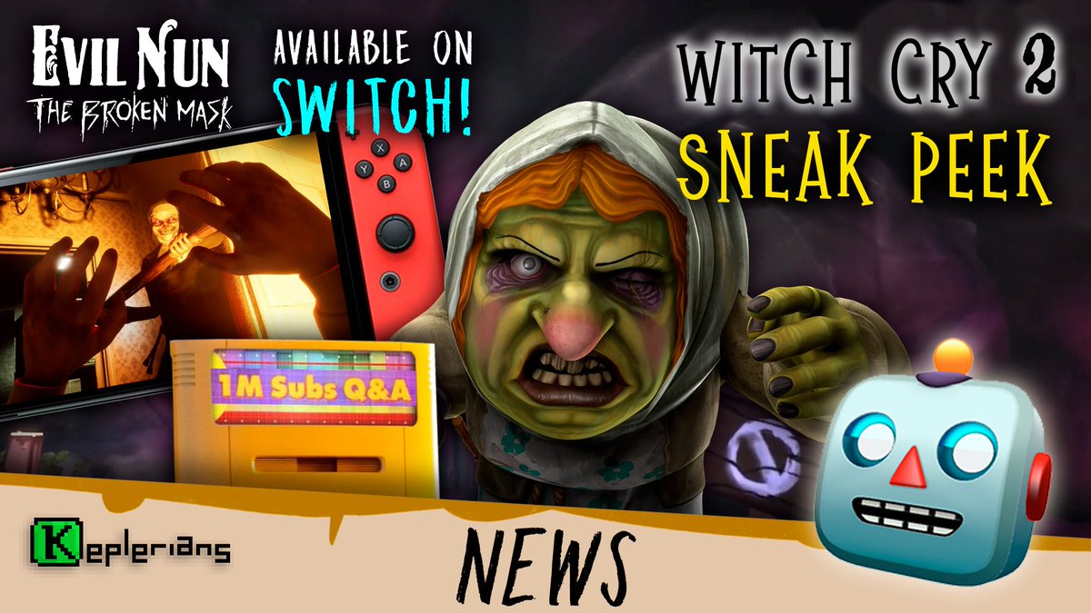 KepleriansTeam's tweet photo. Discover a bit more about the special one-million video we're working on! We're giving you a bit more information about Witch Cry 2 too 😱 Ready? Go watch the News video on our YouTube channel 👉 https://t.co/v0QNPcMs88

#Keplerians #HorrorGames #EvilNun #IceScream #WitchCry https://t.co/RBEsz88nRh