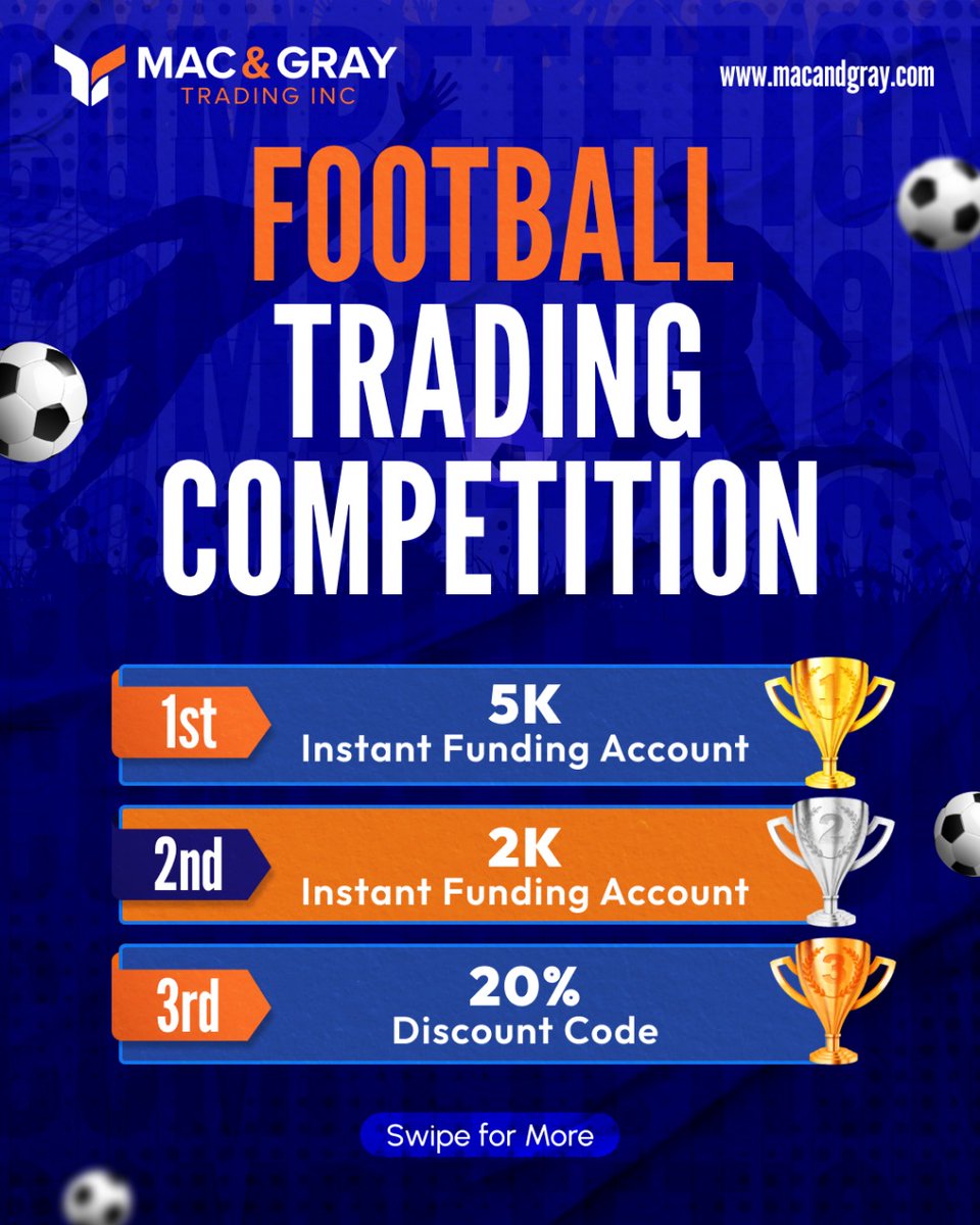 MacandGrayfx's tweet photo. Football Competition. Predict and win
#forextrading #propfirm #football https://t.co/Eh7ecwbPQl