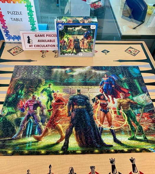OzunaLibrary's tweet photo. Many students, alone or in groups, spent time working on this puzzle and now it's done. https://t.co/3n0lPg3Dm9
