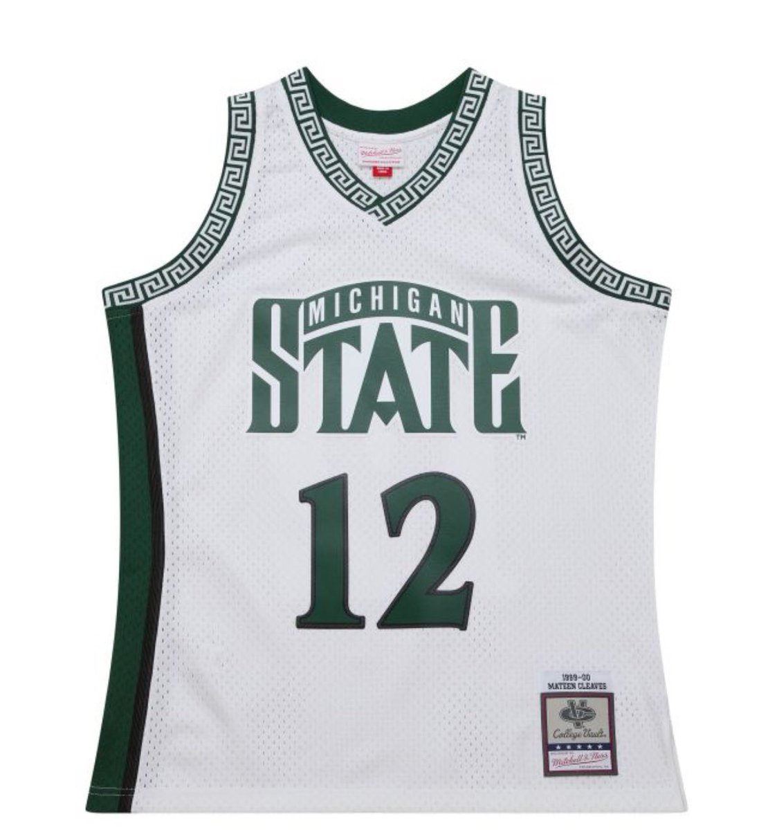 darrenrovell's tweet photo. Mitchell &amp; Ness debuts new Michigan State Collection — Magic Johnson (1978), Steve Smith (1990) and Mateen Cleaves (1999). https://t.co/7kT4uSkX5s