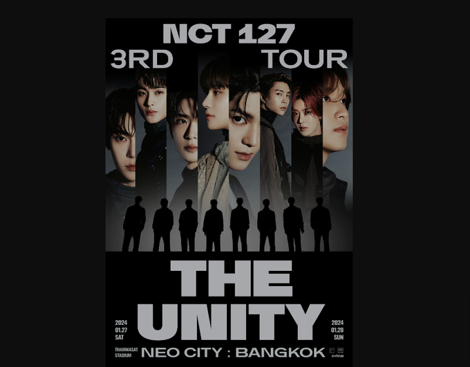 Bodantye's tweet photo. NCT 127 3RD TOUR 'NEO CITY : BANGKOK - THE UNITY'
- Sat, 27 Jan 2024 | 6 PM
@ Thammasat Stadium

Link Stream > https://t.co/KuzYo01zTr

#NCT127 #NCT127DAY #NCT127_NEOCITY_THE_UNITY #NCT127_NEOCITY_THE_UNITYinBKK #NEOCITY_THE_UNITY_in_BKk #THEUNITYinBKK_DAY1 https://t.co/MUgkRSa9B4