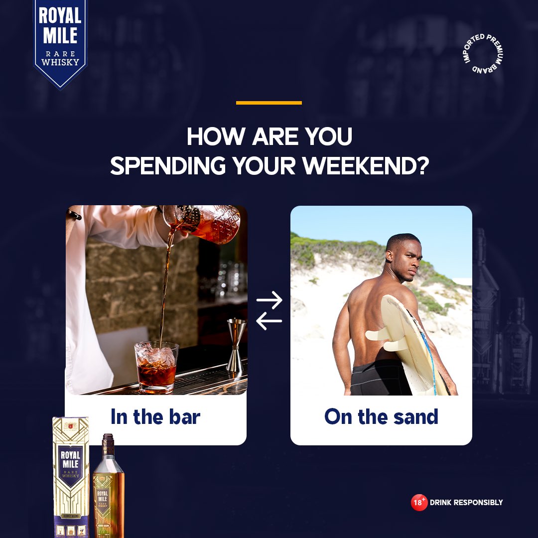 royalmileng's tweet photo. Whether you’re in the bar or by the beach, a glass of Royal Mile Whisky is what you need to enjoy the moment to the fullest.🥃

#Whisky #DBoss  #RoyalMileWhisky #ImportedPremiumWhisky #ElevateYourSpirit #JourneyBegins #RMW https://t.co/VbFTUHkfmg
