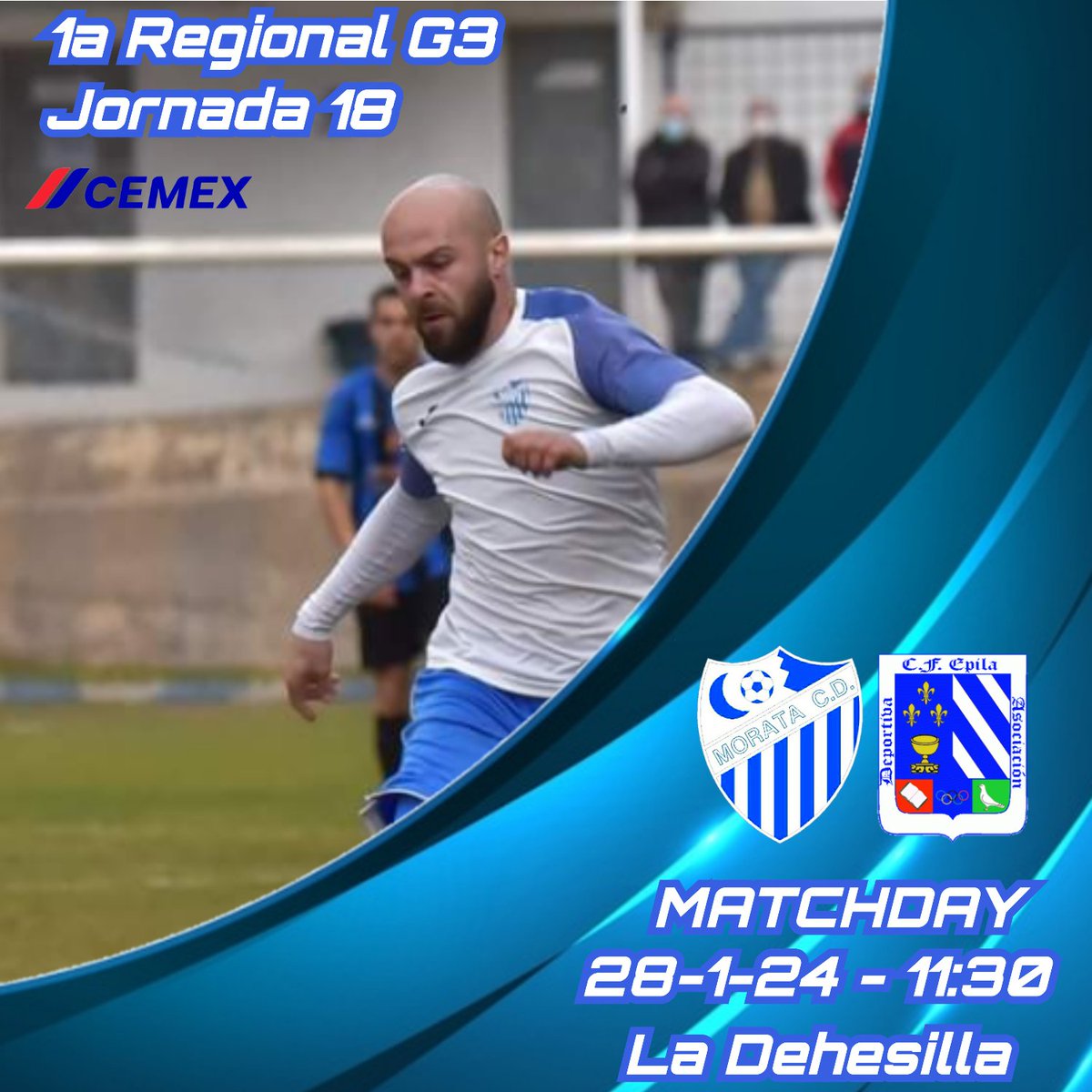 Mañana jugamos por la mañana a las 11.30 contra el @cf_epila B en #ladehesilla
Horario de vermú!!!