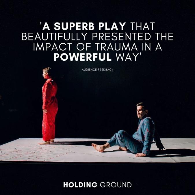 Holding Ground Day 2 Two performances of 'Holding Ground' at 2.30 and 7.30pm plus a series of creative workshops promoting well-being and healthy relationships. @tinderboxNI @WomensAidNI @ArtsCouncilNI