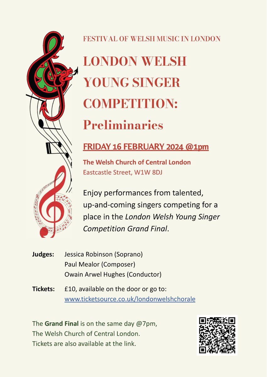 Three weeks to go until the first #FestivalofWelshMusicinLondon. Five choirs, world-famous conductors, brilliant music by #Welsh composers, and hugely talented young singers/soloist. Tickets available now for all events from:londonwelshchorale.org.uk/fwmil #LondonWelsh #WalesWeekLondon