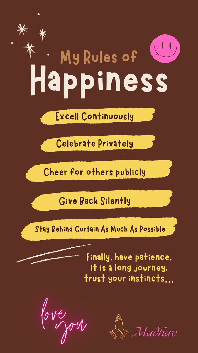 Art of living happy….make your rules