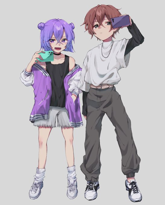 「purple hair standing」 illustration images(Latest)｜21pages