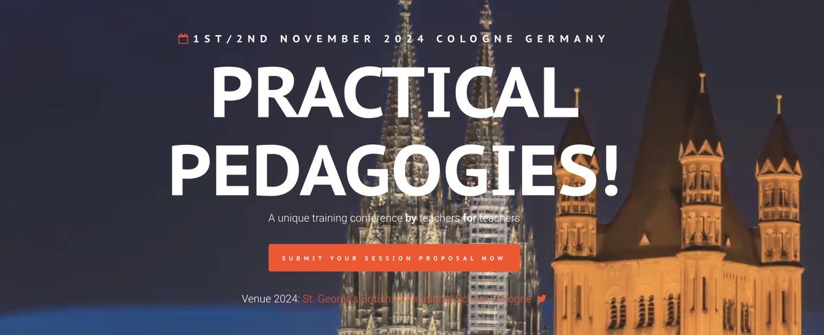 Final call for session proposals‼️
Dear teachers: Please submit your proposal for #pracped24 on the new website before the end of next week to join us in Cologne later this year!  pracped.net 
#edchat #historyteacher #mathchat #geographyteacher #sschat