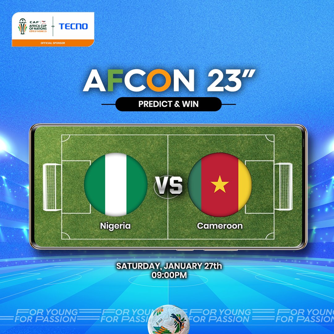 2 SPARK 20 & 2 Syinix swallow maker up for grabs! Predict the final score using #TECNOAFCON2023 4 fans across our social media pages who predict correctly will be randomly selected You must be following us & @syinix_Nigeria Prediction ends by 8:30PM #SPARK20Series