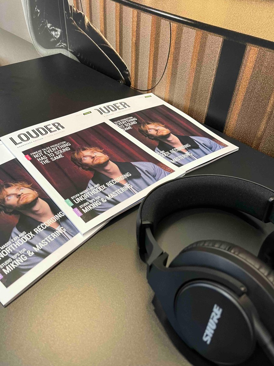 shure's tweet image. If you’re stopping by the Shure booth at #NAMM, pick up your free copy of the new Producers Edition of LOUDER magazine with FINNEAS, Sylvia Massy, and many more! Can’t make it to #NAMMshow? No problem – download your copy of the mag here: shu.re/3SzOKMi
