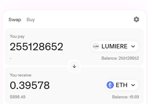 danielp201617's tweet image. received #LUMIERE airdrop