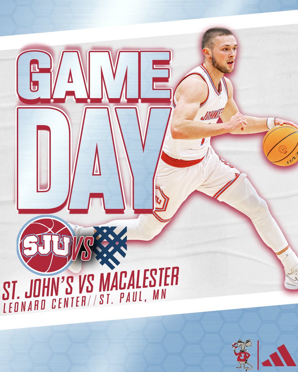 SJU_Basketball's tweet photo. 🏀 𝐆𝐀𝐌𝐄 𝐃𝐀𝐘 🏀

🆚: Macalester
🕒: 3:00PM
📍: St Paul, MN
💻: https://t.co/xeKocipGJ5

#GoJohnnies https://t.co/BFpb1gryX0