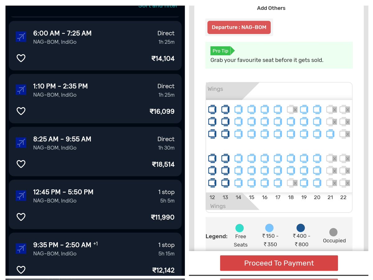 khairkar_soham's tweet photo. @IndiGo6E @DGCAIndia Can you justify these prices? When there are so many seats still available?  Clearly exploiting common people. 

#stopit https://t.co/bgHiZSYh4o