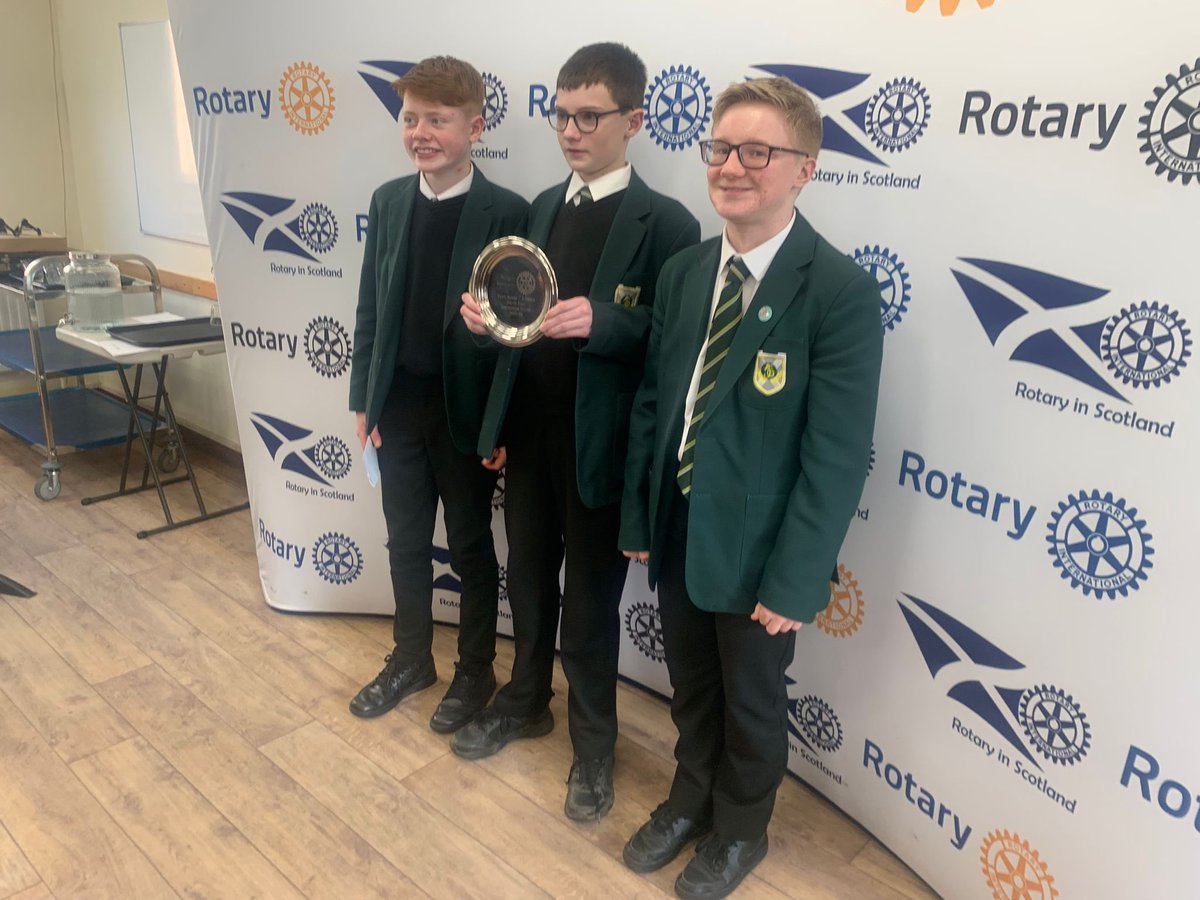 StJOHS's tweet photo. Congratulations to Lucas Quinn, Matthew Robertson and Louie Bonnar @StJOHS who won round 2 of Rotary Youth Speaks 2024 in Glasgow today competing against schools from across Scotland. We now look forward to the big final on 21 April in Norwich! https://t.co/ThplN89HIQ