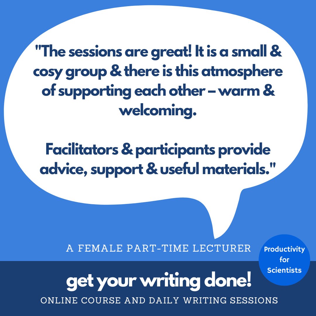 Sure, I can tell you what the 'get your writing done!' programme IS, but if you want to know how it FEELS, only my participants can tell you that! 😊 Here's what one participant had to say.. 🥰 Learn more & sign up at tinyurl.com/writingspring2… #phd #postdoc #phdmemes #gradschool