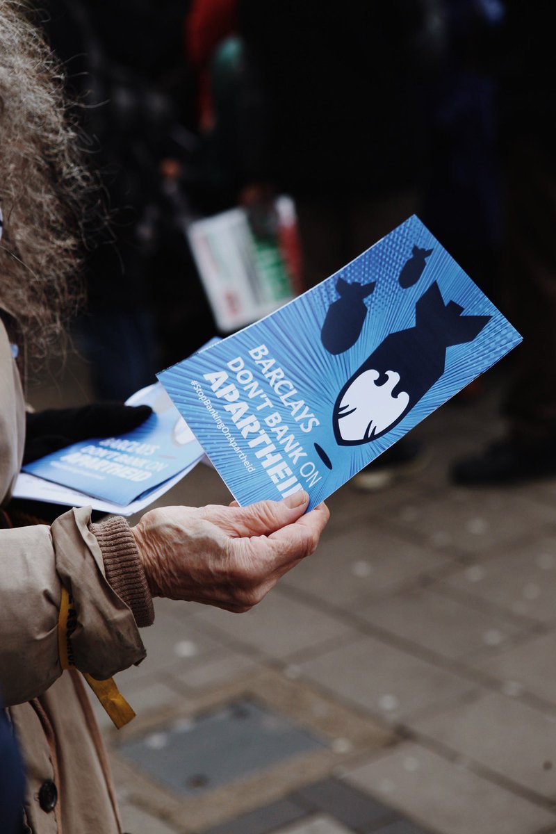 NatasaLeoni's tweet photo. People in Brighton blocking Barclays who are funding arms companies supplying weapons to Israel 
#freepalestine #boycottbarclays https://t.co/FEk2hsHc0u