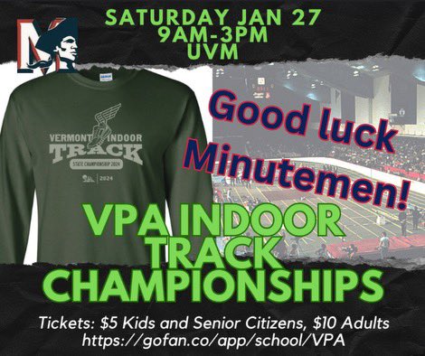 Good Luck to our Track athletes at States today!  <a href="/AAucoin_RH/">Adam Aucoin</a> #minutemen #States