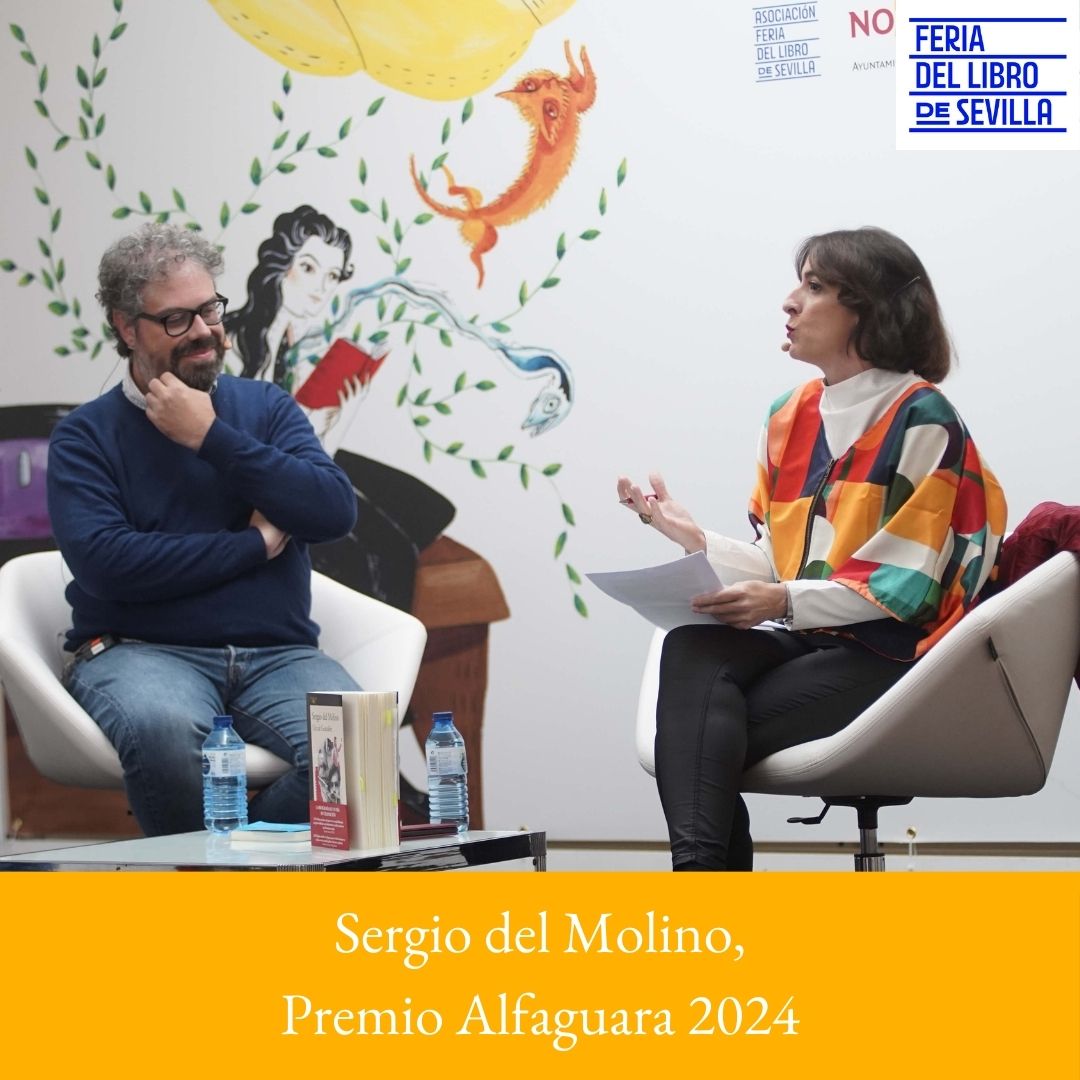 FLSevilla's tweet photo. 🌟 @sergiodelmolino gana la XXVII edición del #PremioAlfaguara2024 con ‘Los alemanes’, novela que llegará a las librerías el 21 de marzo.
El autor nos acompañó en la #FLS23 en un diálogo junto a @MariaIReal en torno a la memoria a partir de la reedición de "La Hora Violeta". https://t.co/75vfSdjsj2