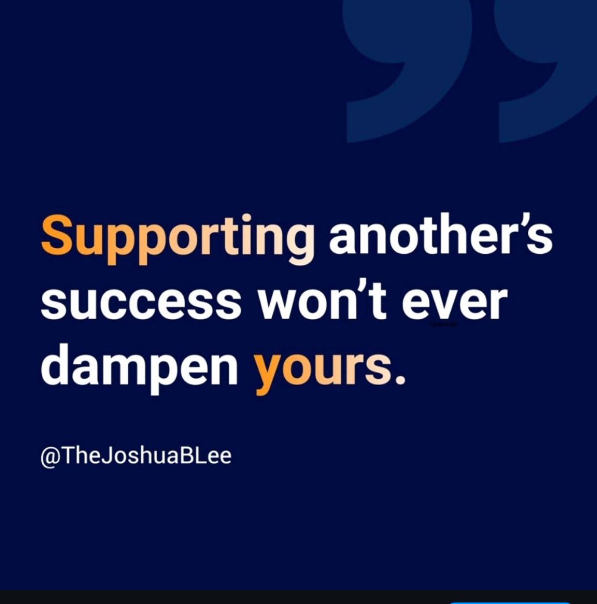 Supporting others' success doesn't take away from your own.

🚢 It's like a high-tide-lifts-all-boats situation. 

When you help others shine, you shine brighter too.✨️ 

Collaboration is the key—it's all about teamwork and shared victories. 
#SaturdayMorning #success