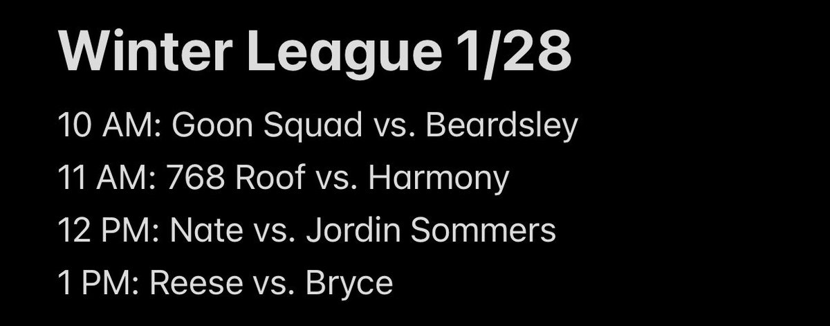 Opening day schedule for tomorrow. Full season schedule to come in the next few days 🤝