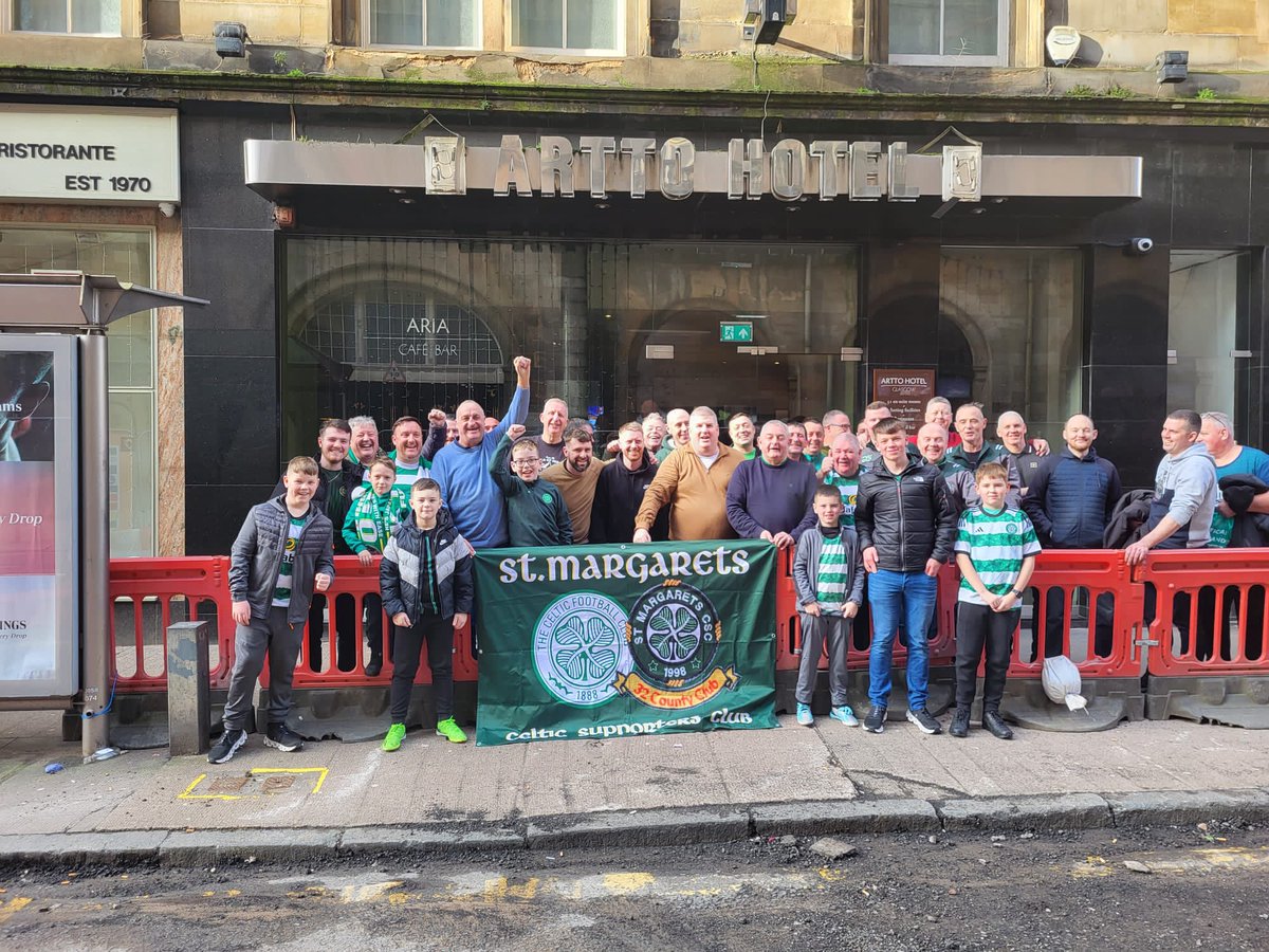 Just a few of the St. Margaret’s team over today 😉 great to have plenty of kids travelling with the club as well 🍀👌🏻