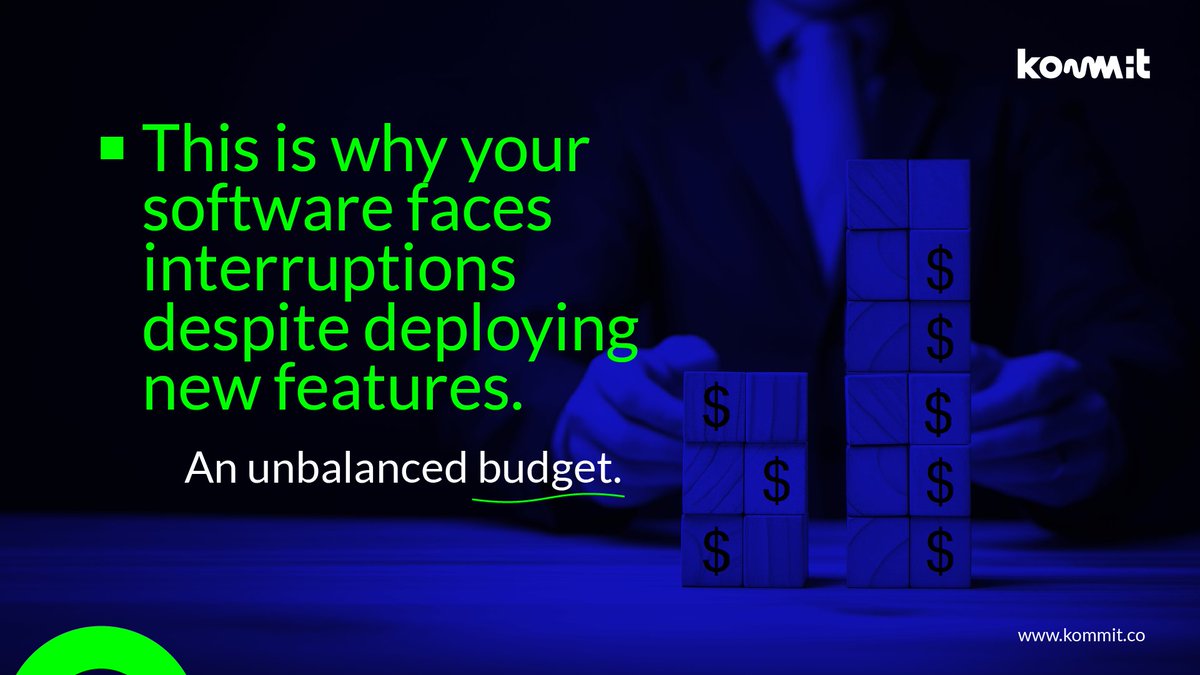 kommitco's tweet photo. We’ve seen many tech-based companies facing interruptions after deploying new features. If this is your case, you could be overlooking the maintenance of what's already built.⚠️

We will guide you to prevent that ⚙️→ https://t.co/czbLPabvHy https://t.co/ywuloQF4TE