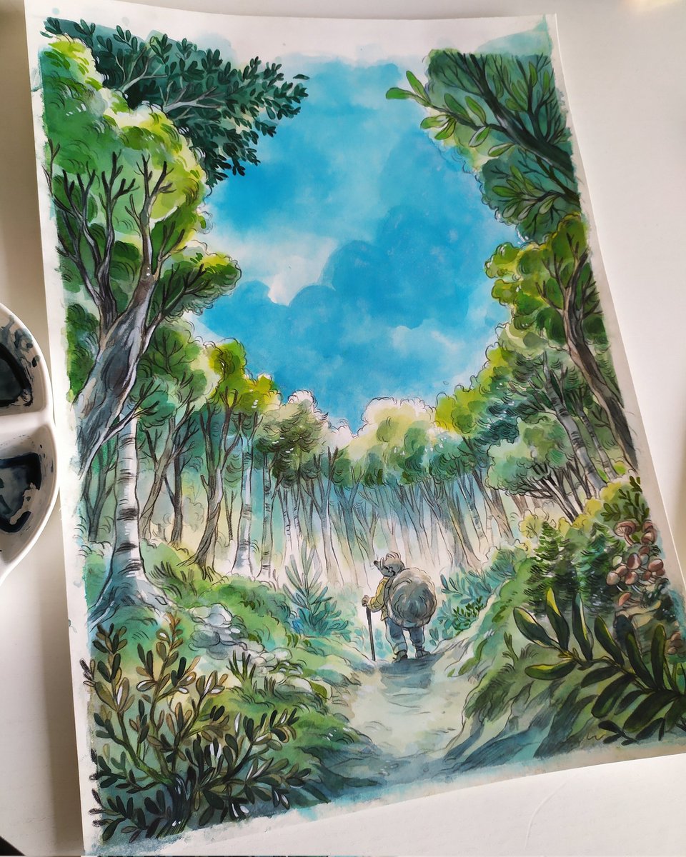 En route pour une aventure de 130 pages peintes #adieu