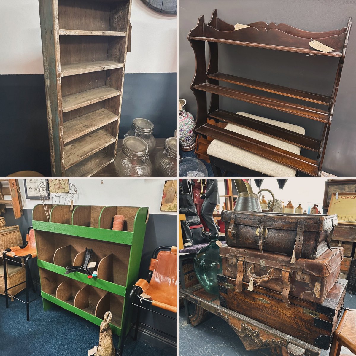 astraantiques's tweet photo. Storage solutions vintage and antique style #storage #vintageshelves #plateracks #chippygreen #storagesolutions #astraantiquescentre #hemswell #lincolnshire https://t.co/h1cNUSMz8c